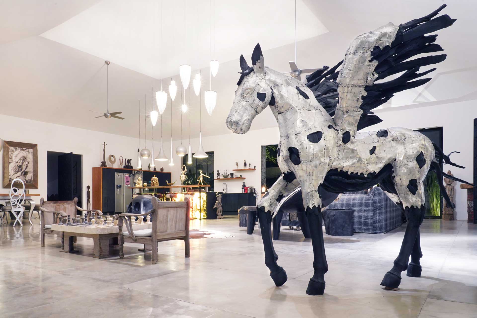 Villa de luxe intérieur nuit – Antoine Masure, photographe immobilier