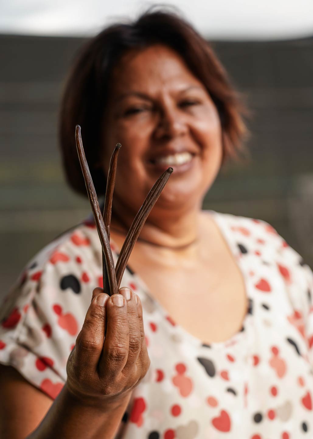 portrait femme avec vanille - photographie de marque